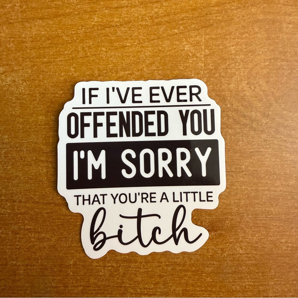 Humorous‎ Black and White Sticker